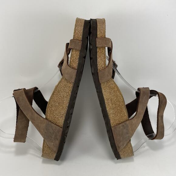 Birkenstock Yara Ankle Strap Sandals Womens Size 40 US Size 9-9.5 Tan Birkibuc - Picture 6 of 9